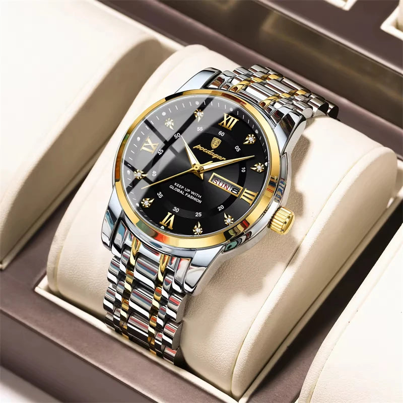 Watch for Men Luxury Luminous POEDAGAR 936 New Business Casual Quartz Watch