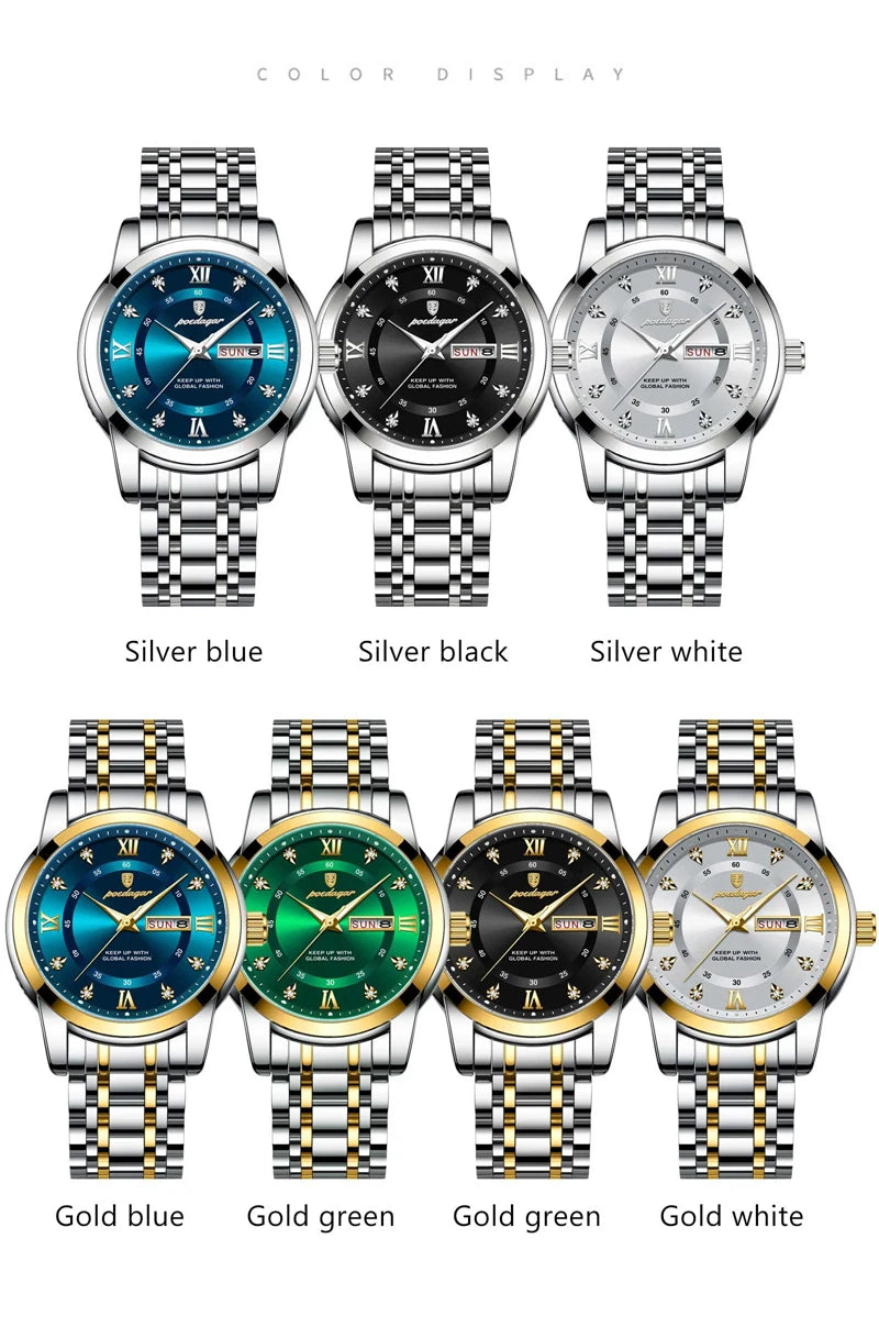 Watch for Men Luxury Luminous POEDAGAR 936 New Business Casual Quartz Watch